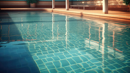 luxury swimming pool created with Generative AI technology