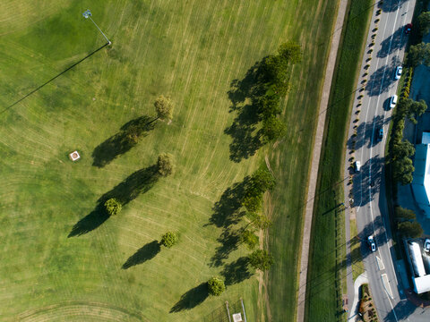 recreational area sports field park beside footpath and Ryan avenue in Singleton