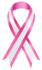 Pink awareness ribbon. The pink ribbon is an international symbol of breast cancer awareness. 