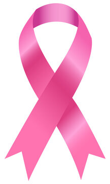 Pink awareness ribbon. The pink ribbon is an international symbol of breast cancer awareness. 