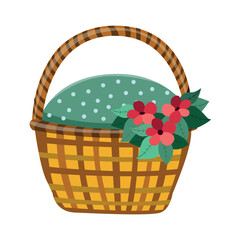 basket with flowers