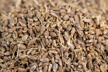 Small, fragrant anise spices on the board