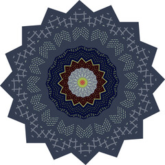 Beautiful round pattern. Vector file for designs.