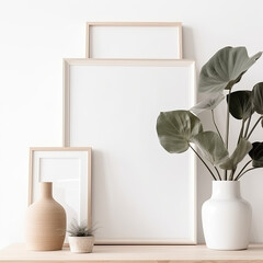 white vase with flowers on table