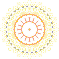 Beautiful round pattern. Vector file for designs.