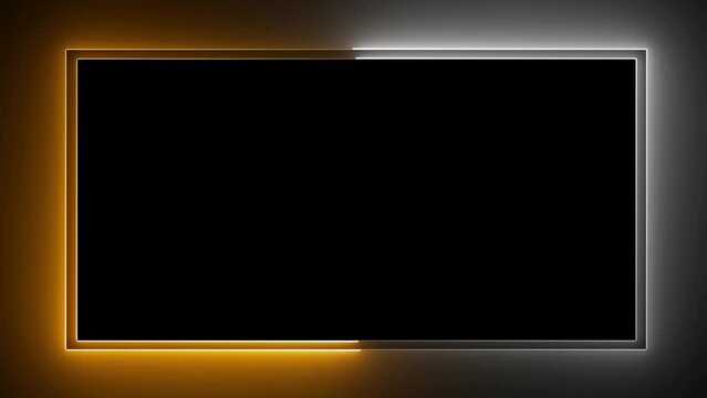 neon border frame, golden-black glowing border, rectangle, square, frame, black screen frame, border black screen, glowing frame, glowing border	