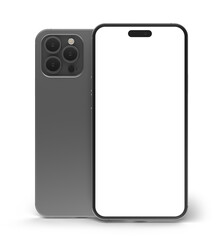 Smartphone realistic 3d render illustration with transparent background