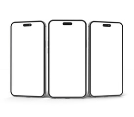 Smartphone realistic 3d render illustration with transparent background