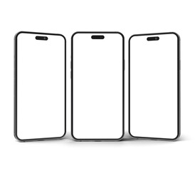 Smartphone realistic 3d render illustration with transparent background