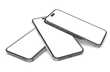 Smartphone realistic 3d render illustration with transparent background
