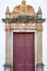 Fototapeta na wymiar Entrance gate of the Sé Catedral de Santa Catarina in Goa Velha, Panjim, Goa, India, Asia