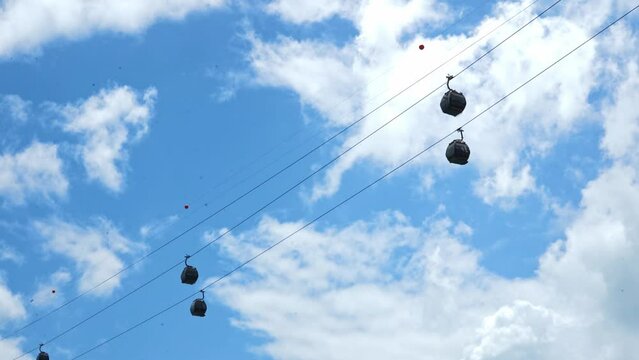 Cable Car Funicular In Sentosa Island, Singapore
