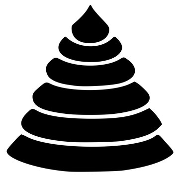 recommend clip art: black and white of stupa icon 