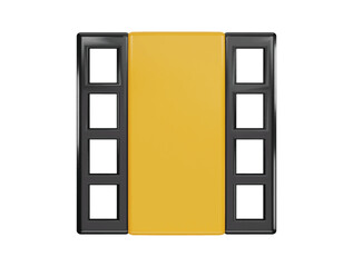 cinema clapperboard icon 3d rendering vector illustration