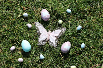Butterfly wiht easter eggs
