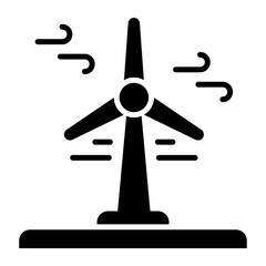 Creatively designed vector of wind turbine in trendy style, premium icon of wind turbine