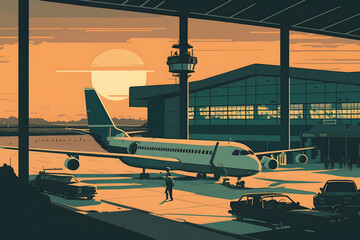 飛行機 イラスト | Airplane Illustration Generative AI
