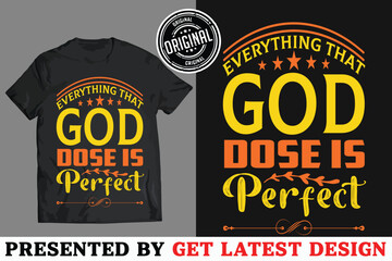 Religion Typography Custom T-shirt, Vector Template 