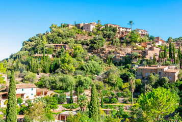 Fototapeta na wymiar Deia village cityscape on Mallorca island, Spain