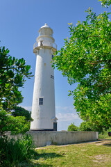 Farol das Conchas Lighthouse in Nova Brazilia on Ilha do Mel, in the state of Parana in Brazil.