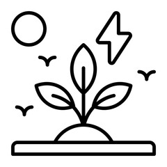 Beautifully designed vector of green energy, a well designed icon of eco energy isolated on white background