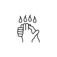 Disinfectant for hands sign icon. Graphical symbol modern, simple, vector, icon for website design, mobile app, ui. Vector Illustration