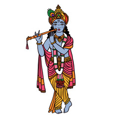 Illustration of Krishna major deity in Indian culture