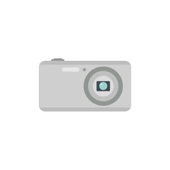 digital camera flat design. pocket camera vector illustration. Compact Digital Camera Isolated on white background
