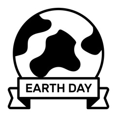 Earth day banner vector design in modern and trendy style isolated on white background
