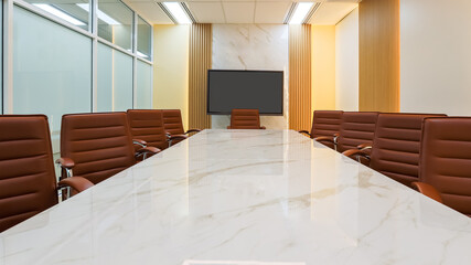 Business meeting room or Board room interiors. Modern conference room. business conference room. business grow concept
