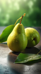 Fototapeta na wymiar pear Fresh Fruits Vegetables Food Material Photography Background Mobile Phone Vertical View