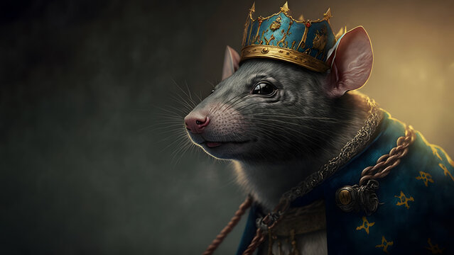 Premium Photo  Rat king medieval portrait neural network generated art