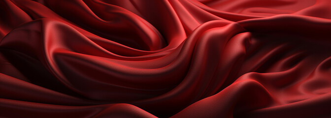 red silk fabric texture for the background. Generative Ai