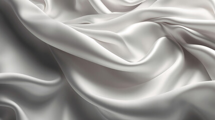 Fototapeta na wymiar a close - up view of a white satin material. Generative Ai