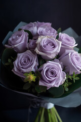 Obraz premium Lavander roses bouquet