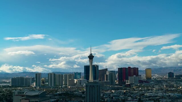 Time lapse of Las Vegas skyline in daytime