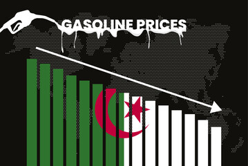 Decreasing of gasoline price in Algeria change and volatility in fuel prices