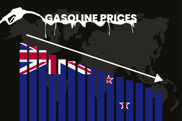 Decreasing of gasoline price in New Zealand change and volatility in fuel prices