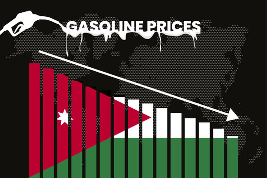 Decreasing of gasoline price in Jordan change and volatility in fuel prices