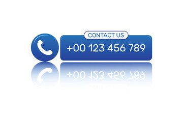 Vector contact us with number shining vector.