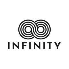 modern line infinity logo design template