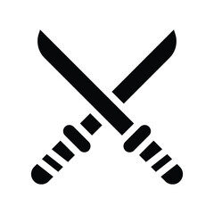 katana solid icon illustration vector graphic
