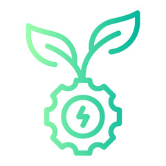 green energy gradient icon