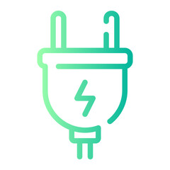 power plug gradient icon