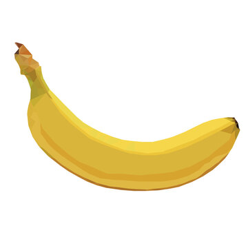Polygon fruit. Abstarct banana. Vector illustration