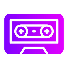 cassette gradient icon