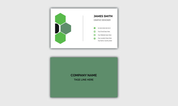 Corporate Modern Business Card Design Template Creative and Clean Business Card Name Card Visting Card Simple Flat Vactor Design Vactor Illustration Print Template
