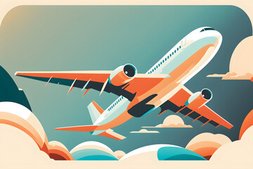 飛行機 イラスト | Airplane Illustration Generative AI