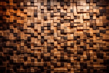 Home Decor with a Creative Design - Interior Wall Decorated with Wood and Bamboo Carvings for an Artful Room Style, Generative AI