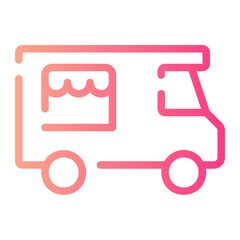 food truck gradient icon